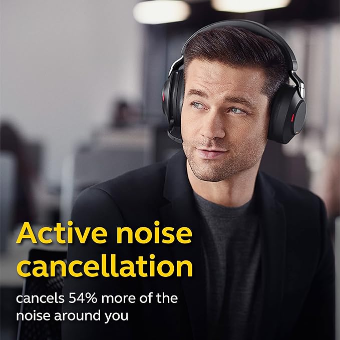 Jabra EVOLVE2 85, LINK380A UC Stereo Stand Black