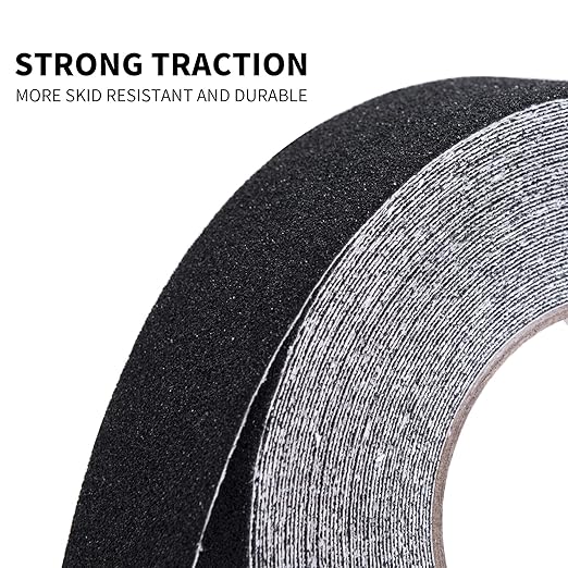 TAPEBEAR Grip Tape Anti Slip Traction Tape 3 Inch x 60Ft, Non Slip Tape Waterproof Heavy Duty Safety Tape for Indoor Outdoor Steps Stairs Treads, Strong Grip