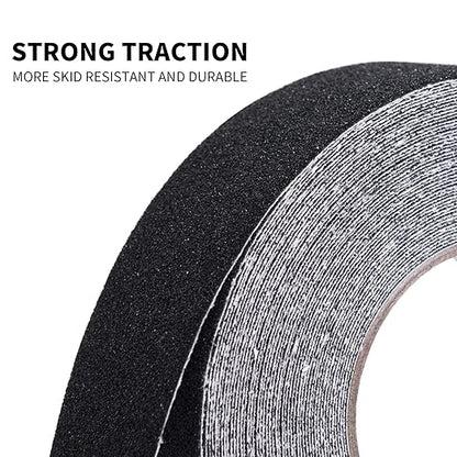 TAPEBEAR Grip Tape Anti Slip Traction Tape 3 Inch x 60Ft, Non Slip Tape Waterproof Heavy Duty Safety Tape for Indoor Outdoor Steps Stairs Treads, Strong Grip