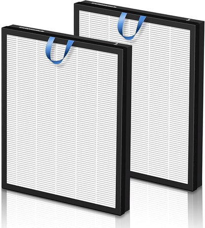 Vital 200S Replacement Filter for LEVOIT Vital 200S and Vital 200S-P Air Purifier, True HEPA and High-Efficiency Activated Carbon Filter, Vital 200S-RF, 2 Pack, White