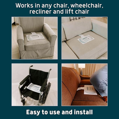 Lunderg Chair Alarm System - Wireless Chair Alarms and Fall Prevention for Elderly and Dementia Patients - Smart and Reliable Elderly Monitoring Kit for Caregiver - Perfect Complement to Bed Alarm