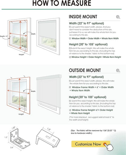 Yoolax Smart Blinds, Motorized Matter Roller Shades Light Filtering Automatic Blinds for Windows Motorized Shades Compatible with Alexa, Google Home, Homekit(Half Shading Jacquard White)