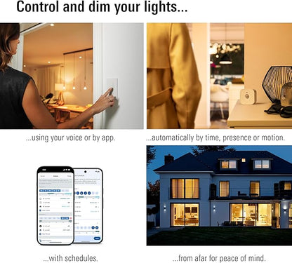 Eve Dimmer Switch (Matter) – Smart Dimmer Switch, for Alexa/Apple/Google/SmartThings/Home Assistant; for Single-Pole switches; Requires Thread Border Router and Neutral Wire; UL-Certified