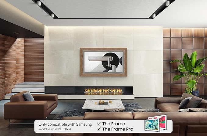 Contemporary Bronze 85" Premiere Deco TV Frame - Compatible ONLY with Samsung The Frame TV and Pro TVs (Fits 2021-2025, LS03A, LS03B,LS03C,LS03D,LS03FA,LS03FW)