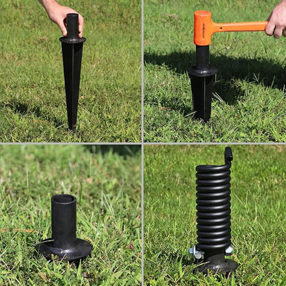 SmartSign 4 feet FlexPost Signpost for Natural Ground - Heavy-Duty Spring Flexible Sign Post, Made in USA