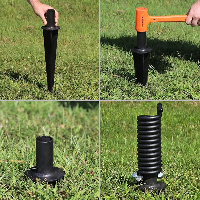 SmartSign 8 feet FlexPost Signpost for Natural Ground - Flexible Sign Post with Heavy-duty Spring, Made in USA