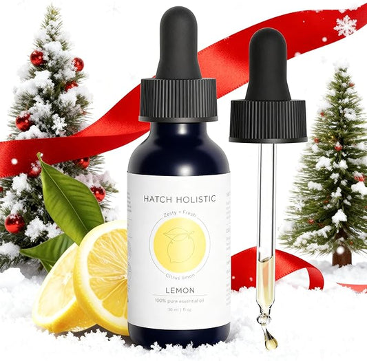 Essential Oils Lemon - 1oz 100% Natural Citrus Oil for Diffuser Or Aromatherapy, Refreshing, Uplifting Scent Supporting Focus and Freshness, Suitable for Cleaning and Skincare Purposes