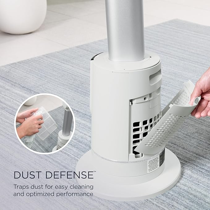 Shark TurboBlade Cool + Heat – 2-in-1 Bladeless Tower Fan & Space Heater for Customizable Year-Round Indoor Use, Bedroom, Living Room, & Office | Powerful Cooling + Rapid Room Heating, Dove, TH202WH