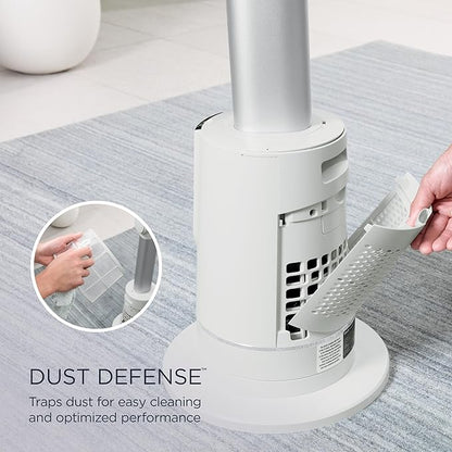 Shark TurboBlade Cool + Heat – 2-in-1 Bladeless Tower Fan & Space Heater for Customizable Year-Round Indoor Use, Bedroom, Living Room, & Office | Powerful Cooling + Rapid Room Heating, Dove, TH202WH
