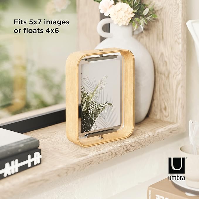 Umbra Bellwood Desk Frame 5" x 7", Natural (Pack of 3)