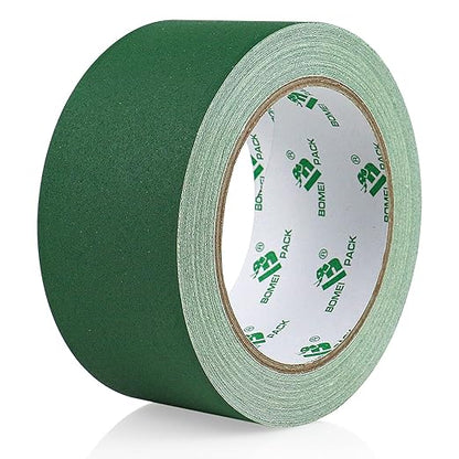 BOMEI PACK 1 Pack Dark Green Gaffer Tape 2inch x 20yds, Matte Non-Reflective Stage Tape, No Residue Hand Tear, for Labeling, Cable, Photo Studio, Painters and Ductwork