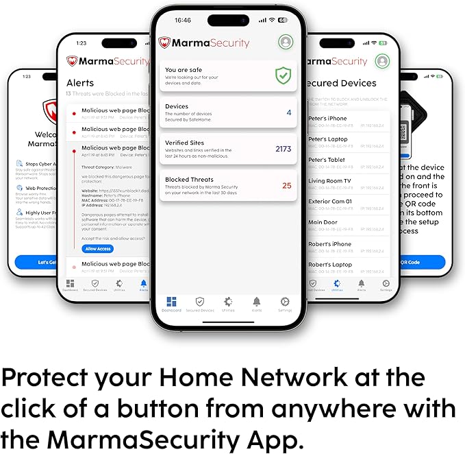 SafeHome– Plug-n-Play Home Firewall | Built-in High-Speed Wi-Fi | 4.3 Gbps | 3000 Sq.Ft Coverage | Parental Controls, Malware & Phishing Protection and Web Filtering | Cybersecurity for Smart Homes
