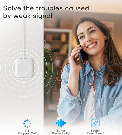 Cell Phone Booster for Home, Cover 6,000 Sq Ft with 2 Indoor Antennas for All US Carriers Cell Signal Booster for Destination RV, 4G LTE 5G Compatible Verizon AT&T T-Mobile, APP Support | FCC
