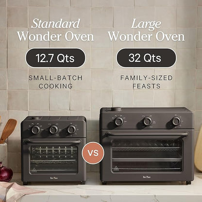 Our Place Large Wonder Oven | 6-in-1 Stainless Steel Air Fryer Toaster Oven Combo with Basket, Rack, Pan & Tray | 3-Rack, 32 QT, Large Capacity - Toast, Roast, Bake, Reheat, Broil & Steam | Spice
