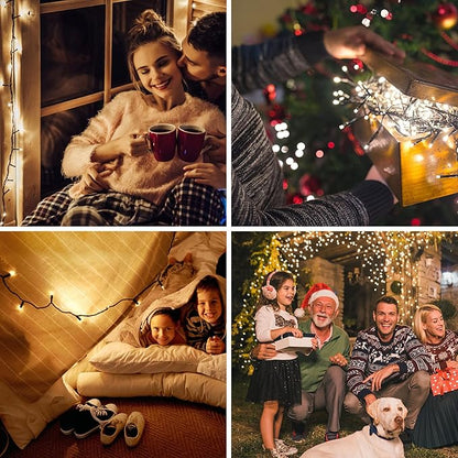 LetsFunny 300 LED Christmas String Lights with 8 Lighting Modes, 108FT - UL Certified Outdoor & Indoor Fairy Lights for Tree, Patio, Garden, Party, Wedding, Halloween, Holiday Christmas Decorations