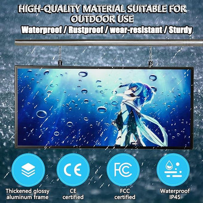 P5 Outdoor Waterproof 65"x34" LED Sign WIFI and USB Programmable Led Display With High Resolution Scrolling Texts, Colorful Images and Videos LED Advertising Sign Board for Business