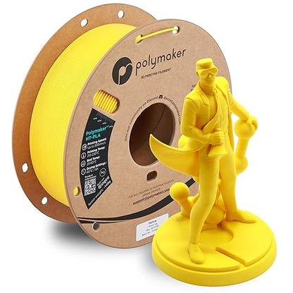 Polymaker HT-PLA Filament 1.75mm Yellow, High Temp PLA for 3D Printing, Heat Stable Up to 150°C, Easy to Print, Works with Most FDM Printers, 1kg Spool
