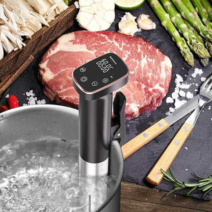 Sous Vide Cooker, Sous Vide Machine 1100 W, Immersion Circulator Precisional Cooker with Touch Control, Accurate Temperature, Ultra-quiet, IPX7 Waterproof, Fast Heating and Time Control