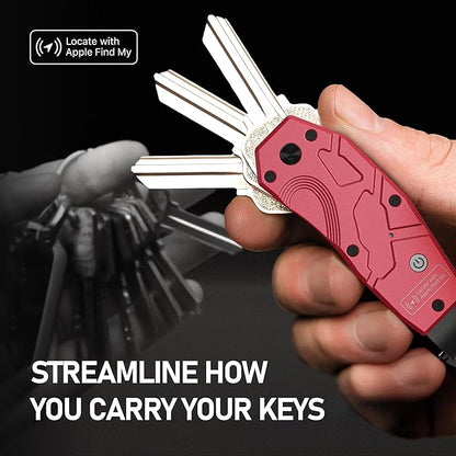 Zeeker Air Keychain, Key Organizer Works with Apple Find My, Built-in airtag Chips, Holds 2-6 Keys, Car Key Chains with GPS Tracker, Key Finder, Minimalist Key Holder for Men and Women, iOS Only Use