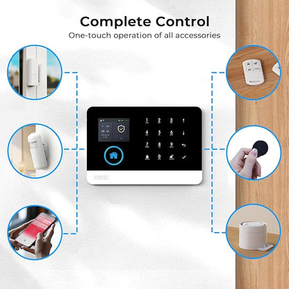 PGST Alarm Security System, Alarm System for Home Security, 13-Piece Kit,WiFi Phone Alert, Alarm Siren, Door/Window Sensors, Remotes, Compatible with Alexa, No Monthly Fee