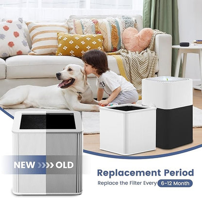 2 Pack 211+ Replacement Filter Compatible with Blue Pure 211+ and 211+ Auto Air Purifier, 2-Stage Filtration System of H13 True Filter & Activated Carbon Filter
