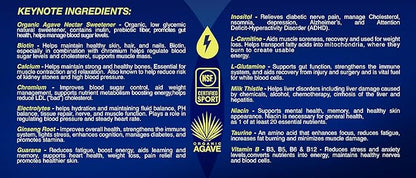ProBaller Ultra Premium Energy Drink - Natural Clean NSF Certified Sport Drink with Amino Acids, Taurine, Biotin, Organic Agave, Vitamin B 12 Methylcobalamin, & Electrolytes - 15 Pack - Artic Orange