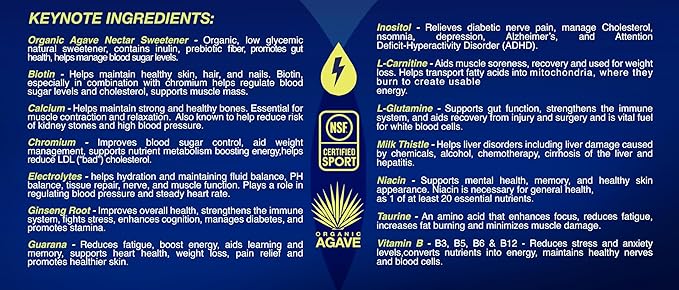 ProBaller Ultra Premium Energy Drink - Natural Clean NSF Certified Sport Drink with Amino Acids, Taurine, Biotin, Organic Agave, Vitamin B 12 Methylcobalamin, & Electrolytes - 15 Pack - Citrus