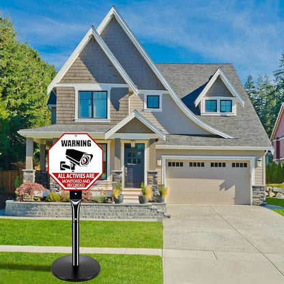 Heavy Duty Parking Sign Post Stand 49", 20lbs Cast Iron Base Sign Post for Outside Sign Holder, Yard Sign Stand, Street Sign Post, Black