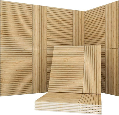 Acoustical Wall Panels, 6-Piece 23.62 X 23.62 Inches Art Acoustic Panels, Decorative Acoustic Panels, Acoustic Wall Panels, Sound Absorbing Wall Art, Zen Split