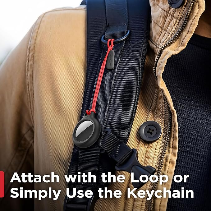 KeySmart AirTag Keychain Key Holder, Compatible with Apple AirTag Holder, Key Organizer Keychains