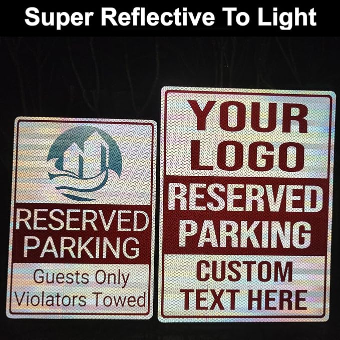 Custom Metal Signs for Business Outdoor, 18x14 Inches Reflective Option, Single/Double-Sided, Personalized Aluminum Signs, Rust-Free