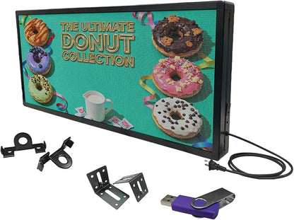Programmable LED Sign for Business,P3 Outdoor Digital Electronic Message Board with WiFi Control, Scrolling Display Screen for Store Advertising, 40"x17"