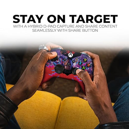 DreamController Milles Moralles Spiidervers Custom X-box Controller Wirelless compatible with X-box One/Series X/S Proudly Customized in USA I Permanent HYDRODIP (NOT JUST A SKIN)(MODDED)