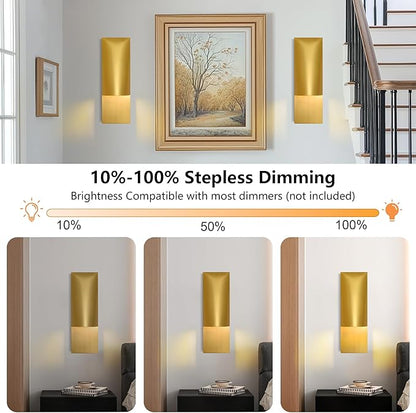 18" Wall Sconce Gold, Modern Decorative Wall Sconces, Suitable For Exterior Patio, Porch, Bedroom, Living Room, This Wall Light Can Withstand Harsh Weather Conditions Such As Rain And Snow Outdoors