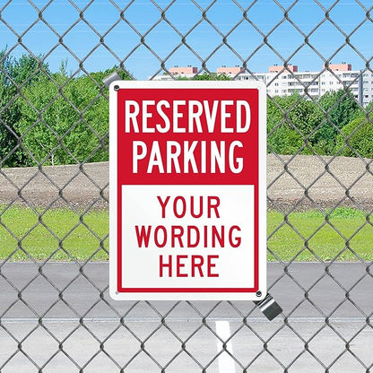 SmartSign Custom Reserved Parking Sign - 10"x14" Laminated Aluminum, 40 mil thick, Custom Metal Sign for Home, Offices, Businesses, Outdoors, Lots, USA-Made, 100+ Years of Sign Expertise