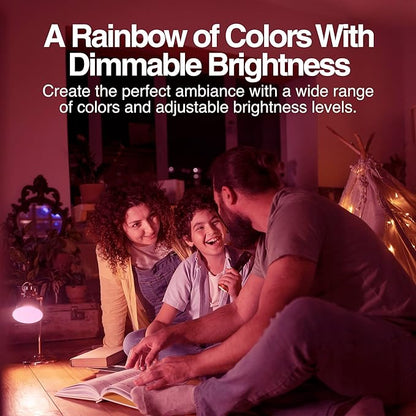 Intermatic ABRA A19 Wi-Fi Smart Bulb, 800 Lumens - Voice Controlled RGB LED, Compatible with Alexa & Google Home - Timers & Schedules, 2.4 GHz Wi-Fi Only, No Hub Required (1 Pack)