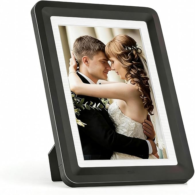 5x7 Black Picture Frame, 1-Pack with Clear Acrylic Photo Frame with White Mat for 4x6 Photos, One-Piece Shatterproof & Tool-Free Design, UV-Resistant Waterproof Tabletop Frame for Home Office Decor
