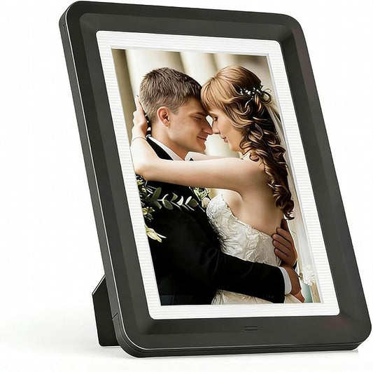 5x7 Black Picture Frame, 1-Pack with Clear Acrylic Photo Frame with White Mat for 4x6 Photos, One-Piece Shatterproof & Tool-Free Design, UV-Resistant Waterproof Tabletop Frame for Home Office Decor