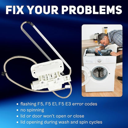 W10810403 W10787836 W10861642 Cabrio Washer Lid Lock Compatible with Whirl-pool Cabrio,Ken-more Series 600/700 & May-tag Bravos XL,Replace WTW7000DW0 WTW7300DW1 MVWB765FW2 MVWB835DW0 by TOMOON