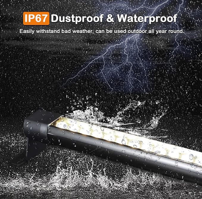 36W LED Wall Washer Light Bars, 2FT 5000K Daylight White Outdoor Wall Washer Light, 120V Waterproof IP67 Wall Washer Lights for Outdoor, Plug in (2 Pack)