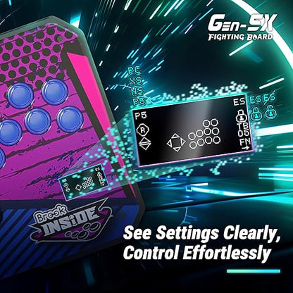 Brook GEN5X Fighting Board – Ultimate Multi-Platform Support: Compatible with PS5, Xbox Series, NS 2, and PC – Ultra-Fast Responsiveness Ideal for Fighting Games (Exclusive Version)