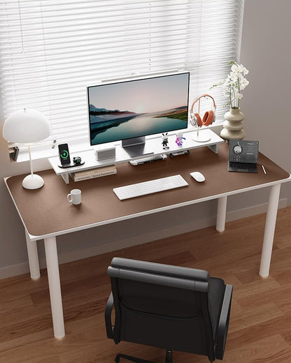YSAGi Double-Sided Desk Pad, Leather Desk Mat, Eco Cork Desk Pad Protector,Large Mouse Pad,Waterproof Desk Blotter for Office/Home (Coffee+Cork, 47.2" x 23.6")