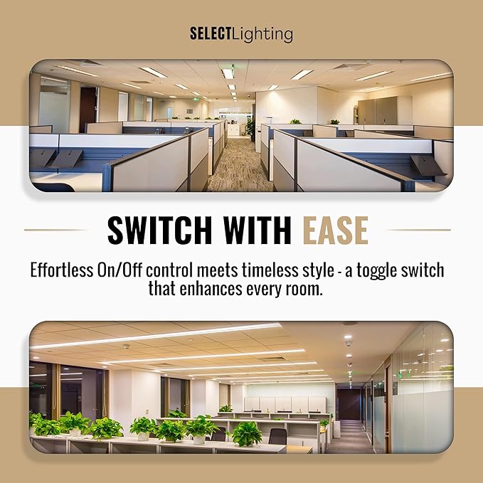 Select White Brass Dimmer Light Switch, 1 Way Rotary Dimmer, 3 Gang TRIAC/Leading Edge Dimmable LED Light Switch, 15A 120V AC with Brass Knob, Faceplate & Dimming Module, UL Listed