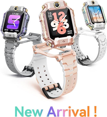 imoo X10 Kids Smartwatch, Smartwatch with Long-Lasting HD Video & Phone Call, Kids GPS Watch with Real-time Locating，14 Days History, Multisport Mode，IPX8 Water-Resistant，Only Works on Verizon（Pink）