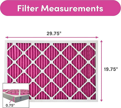 Colorfil 20x30x1 Air Filter (6-Pack) | Made in the USA | Color Changing | Remove Cat and Dog Odor | MERV 8 for Pet Hair Dander and Dust | 19.75"x29.75"x0.75" Exact Size