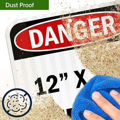 Custom Danger Sign, OSHA Sign, 12x18 Inches, 3M EGP Reflective, Rust Free .063 Aluminum, Fade Resistant, Made in USA by My Sign Center
