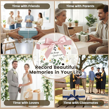 JOHOUSE 5 Pack 4 x 6 Acrylic Picture Frames, Double Sided Magnetic Photo Frames Self Standing Frameless Transparent for Desktop Display Gifts for Women