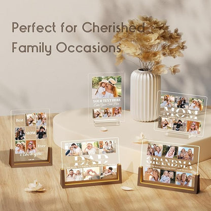 Photo Decorative Plaque Personalized Grandma Gifts, Custom Grandma Gifts for Mothers Day from Grandkids, Customized Grandma Picture Frame, Best Grandma Ever Gifts on Birthday