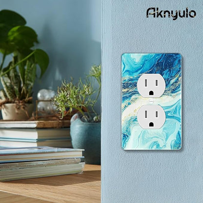 Elegant Marble Bedroom Acrylic Outlet Covers Durable Light Switch Plates Acrylic Wall Plate Decorative Wall Outlet Cover Wall Plates For Electrical Outlets