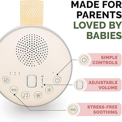 Colic Baby Relief White Noise Sound Machine - Rechargeable Sound Machine for Baby Gas Relief Newborn, Portable with Long Battery Life, 21 Soothing Sounds, Gentle Night Light & Auto Timer